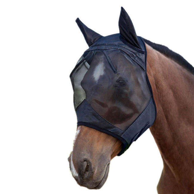 L Pony Cob Horse Fly Mask Mesh Veil Hood Eye Ear Protective Cover Anti-Mosquito - salelink.co.nz