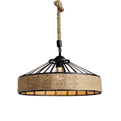 Hemp Rope Pendant Light Hanging Lamp