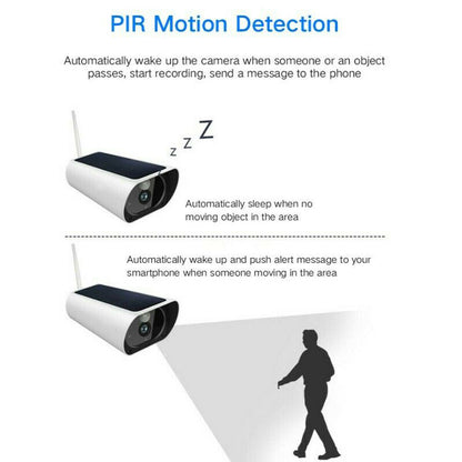 HD 4G 1080P Solar Powered WiFi Wireless CCTV IP Camera IP66 Home Security