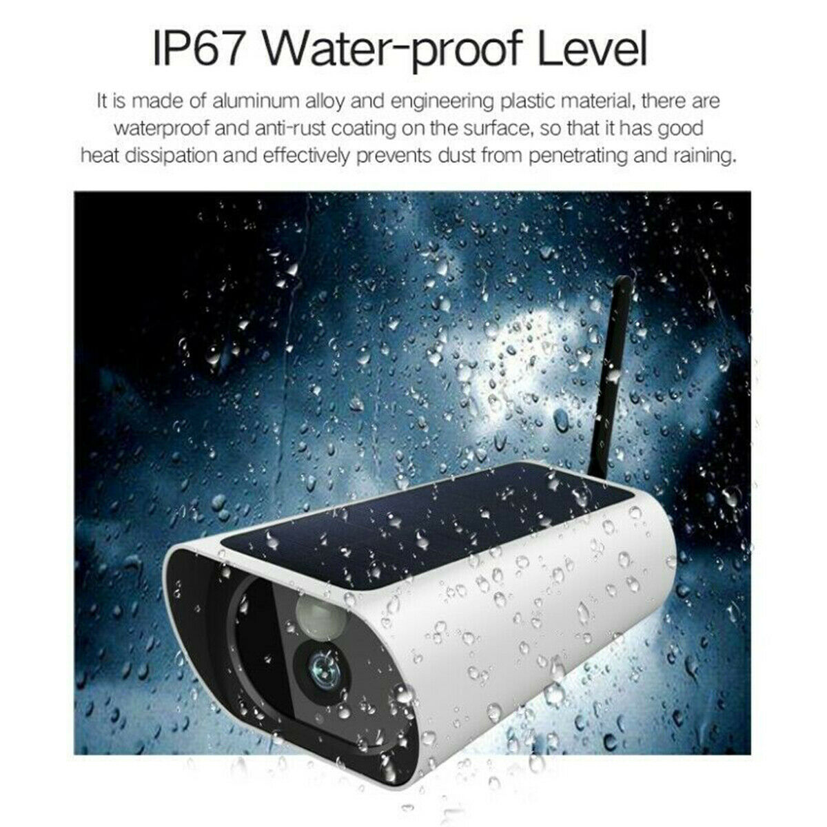 HD 4G 1080P Solar Powered WiFi Wireless CCTV IP Camera IP66 Home Security