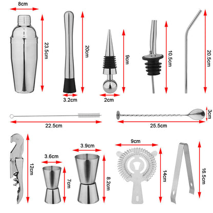 20Pcs Cocktail Shaker Set