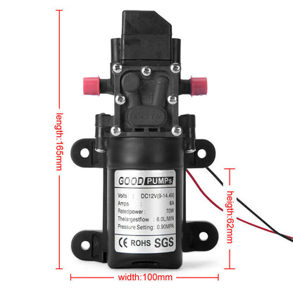 12V Water Pump 130PSI High Pressure Caravan