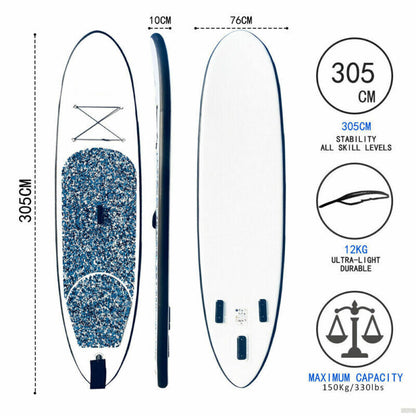 10ft' Inflatable Stand Up Paddle Board Surfboard SUP