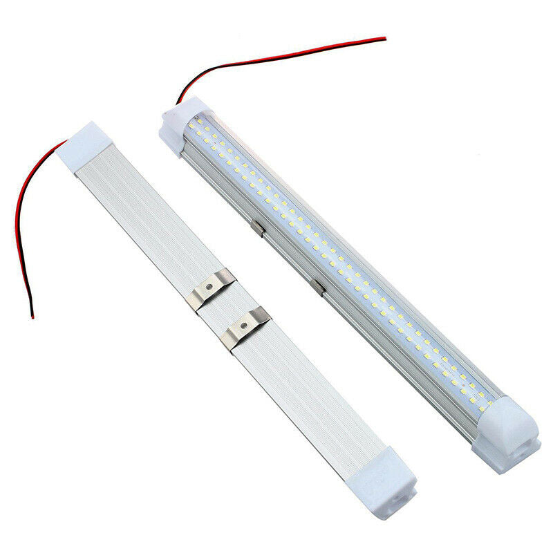 2X 72 LED Strip Light BAR 12V Caravan Boat Camping Car Interior Lamp