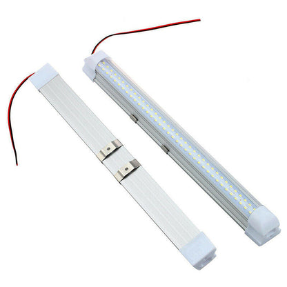 2X 72 LED Strip Light BAR 12V Caravan Boat Camping Car Interior Lamp