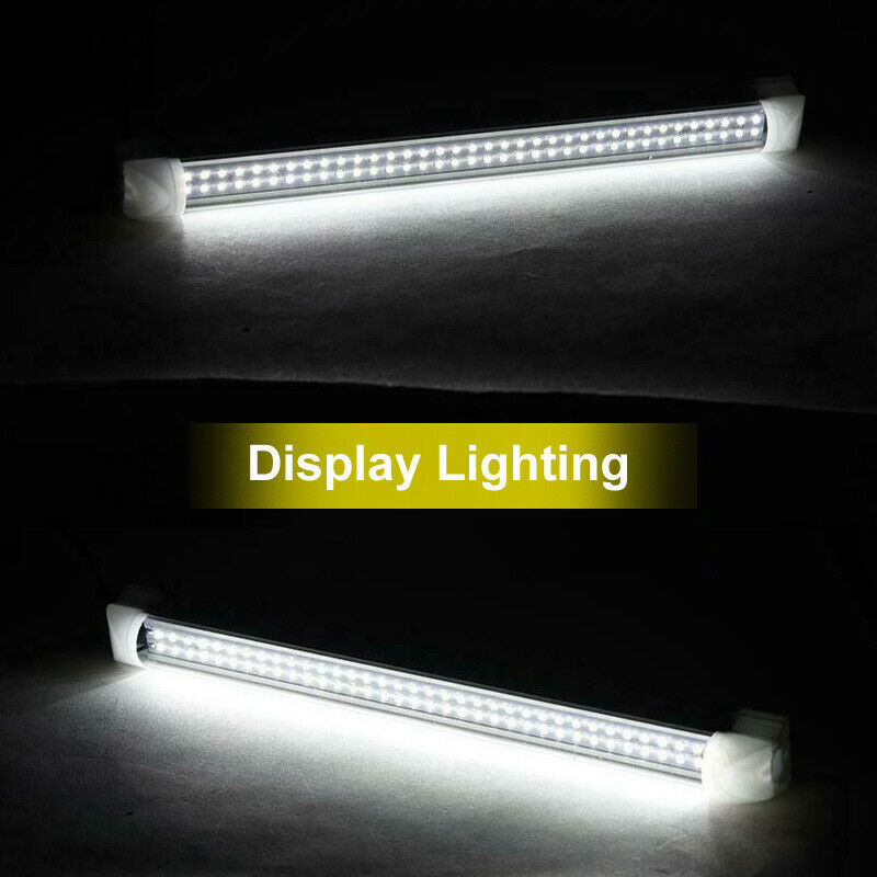 2X 72 LED Strip Light BAR 12V Caravan Boat Camping Car Interior Lamp