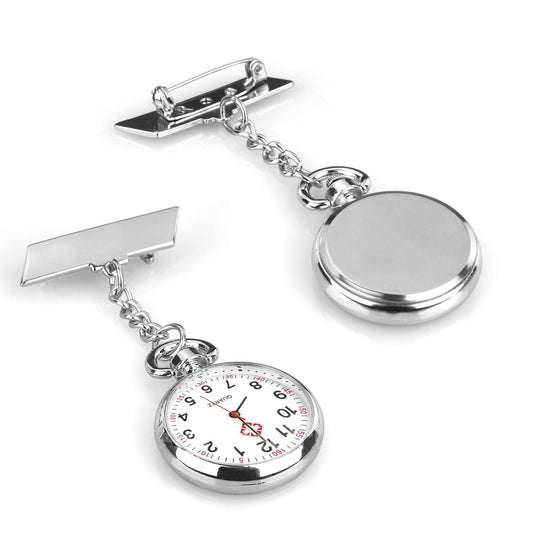 Silver Nurse Nursing Pendant Pocket Fob Brooch Watch - salelink.co.nz