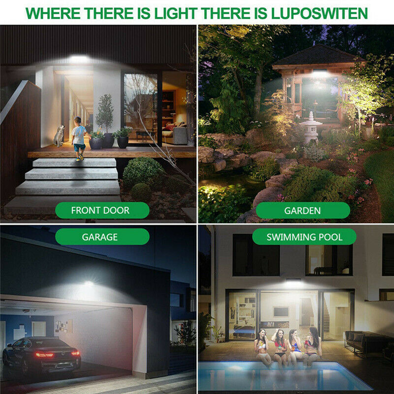 118 LED Solar Power PIR Motion Sensor Wall Light Outdoor Garden Lamp Waterproof - salelink.co.nz