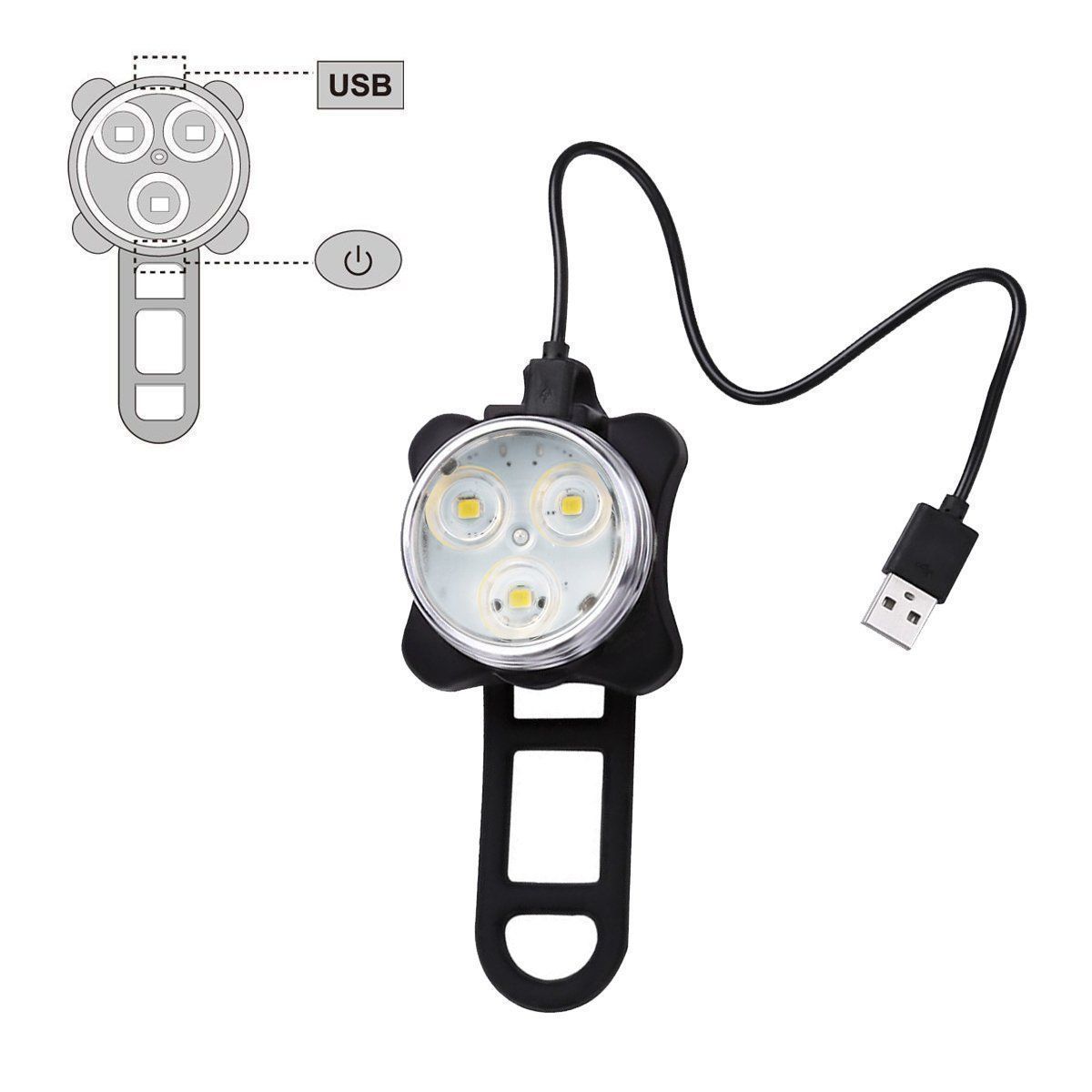 Bicycle Bike Lights Front Rear Tail Light Lamp