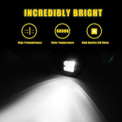 2 x 4inch LED Work Light Bar Flood 12V 24V 5" Lamp - salelink.co.nz