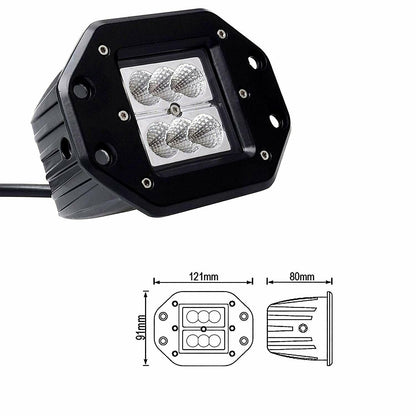 2 x 4inch LED Work Light Bar Flood 12V 24V 5" Lamp - salelink.co.nz