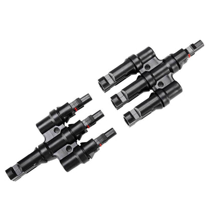 1 Pair MC4 3 to 1 T-Branch M/F Connectors for Solar Panel Cable Combiner IP67 PV