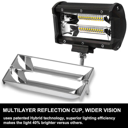2X 5inch LED Work Driving Light Bar Flood Beam Offroad Boat Truck 12V 24V - salelink.co.nz