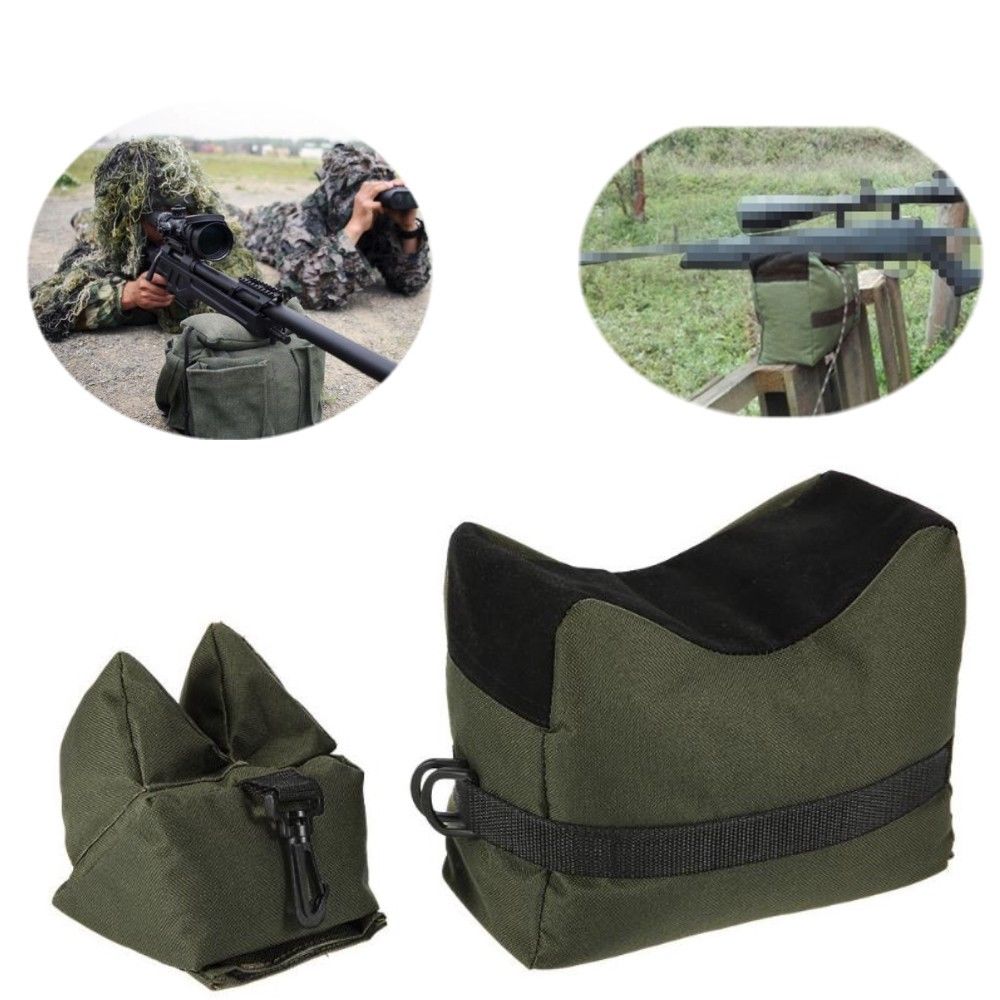 Shooting Range Sand Bag Set Rifle Bench Rest Stand Front Rear Bag Hunting - salelink.co.nz