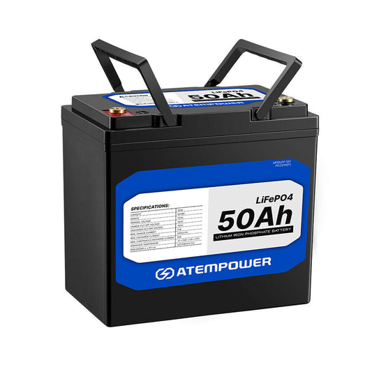 12V 50Ah Lithium Battery LiFePO4 Deep Cycle Marine 4WD Replace AGM
