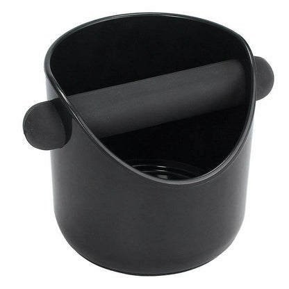 Coffee Knock Box Espresso Grinds Waste Container Tamper Bin Black