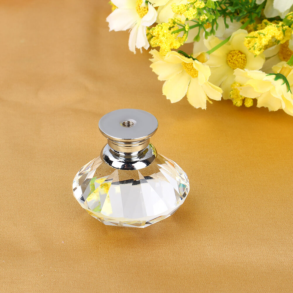 40mm Crystal Cabinet Knob Diamond Drawer Cupboard Handle Pull
