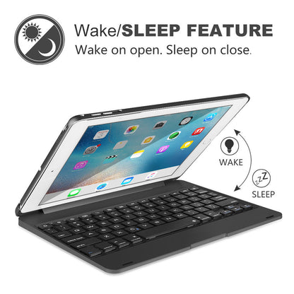 iPad Air 1/2, iPad 9.7 2017/2018 Bluetooth Keyboard Case