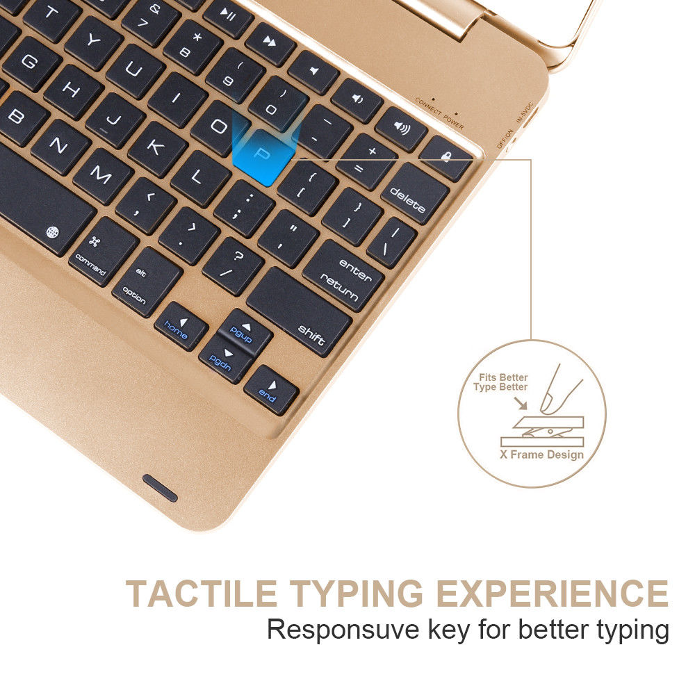 iPad Air 1/2, iPad 9.7 2017/2018 Bluetooth Keyboard Case