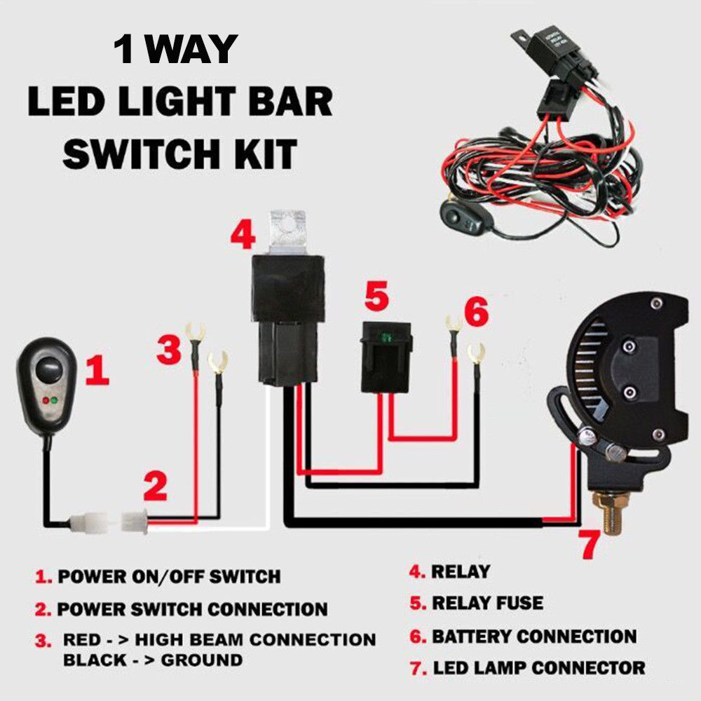 LED HID Wiring Loom Harness Spot Work Driving light bar 12V 40A Deutsch Relay - salelink.co.nz