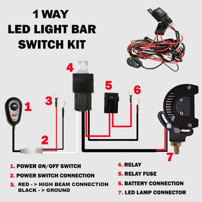 LED HID Wiring Loom Harness Spot Work Driving light bar 12V 40A Deutsch Relay - salelink.co.nz