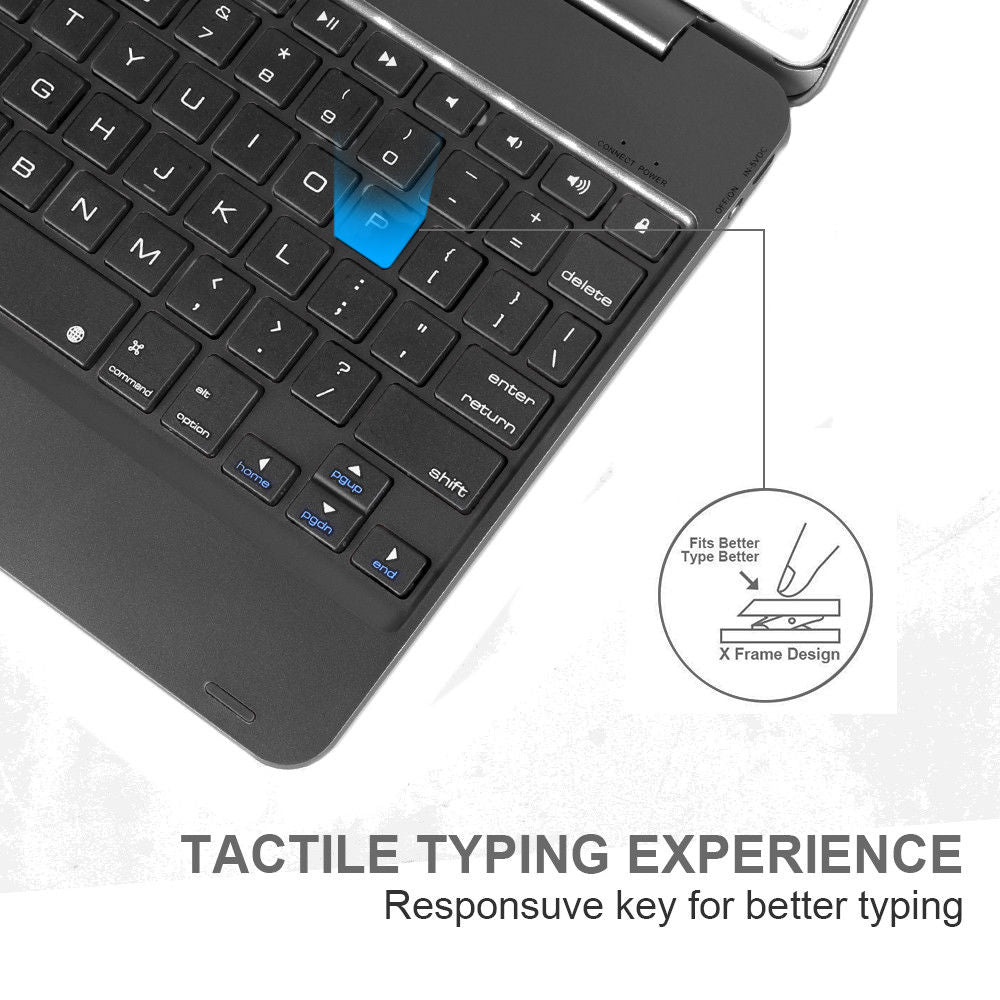 iPad Air 1/2, iPad 9.7 2017/2018 Bluetooth Keyboard Case
