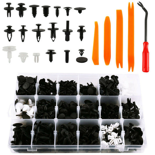 435PCS Car Body Trim Clips Retainer Bumper Rivets Screws Panel Push Fastener Kit