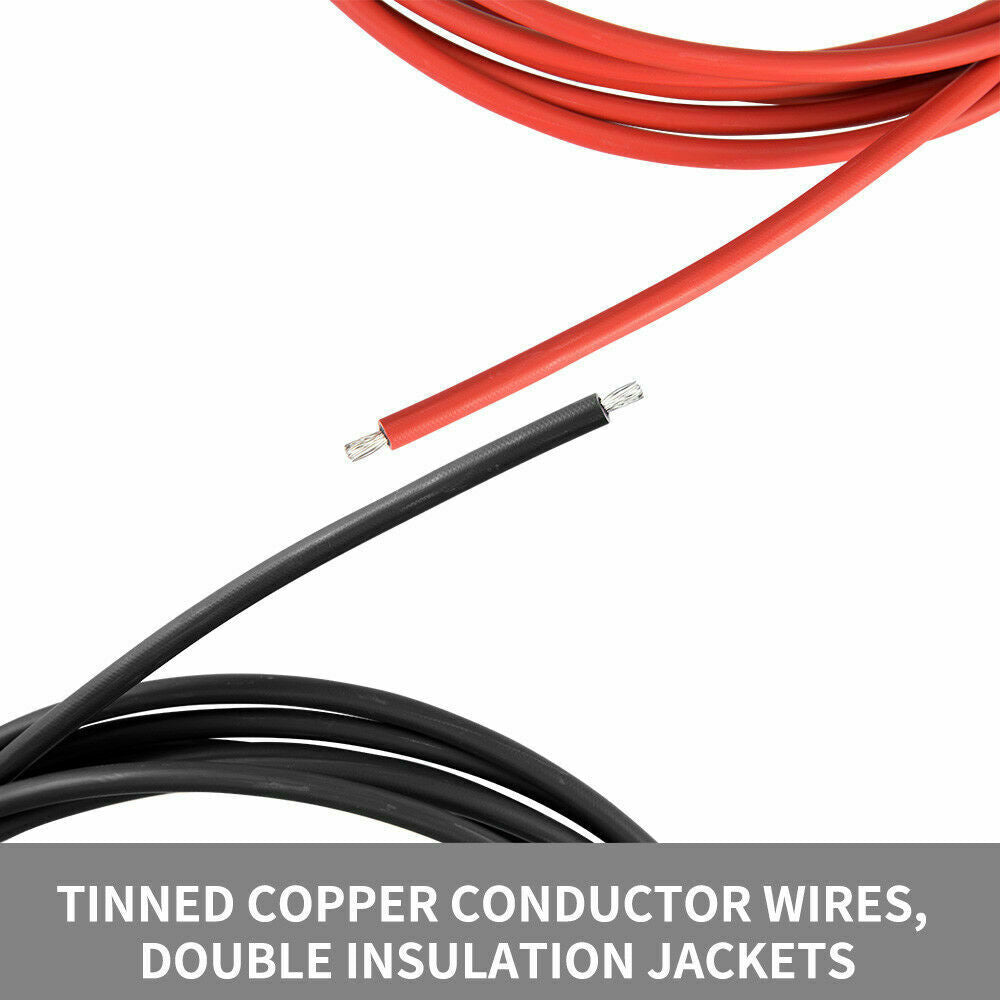 2x 5m Solar Panel Extension Cable MC4 Connector Black & Red PV Wires 4mm² - salelink.co.nz