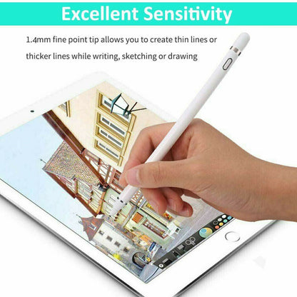 Digital Active Stylus Pen Pencil For Apple iPad Touchscreen Fine Tip 1.4mm New