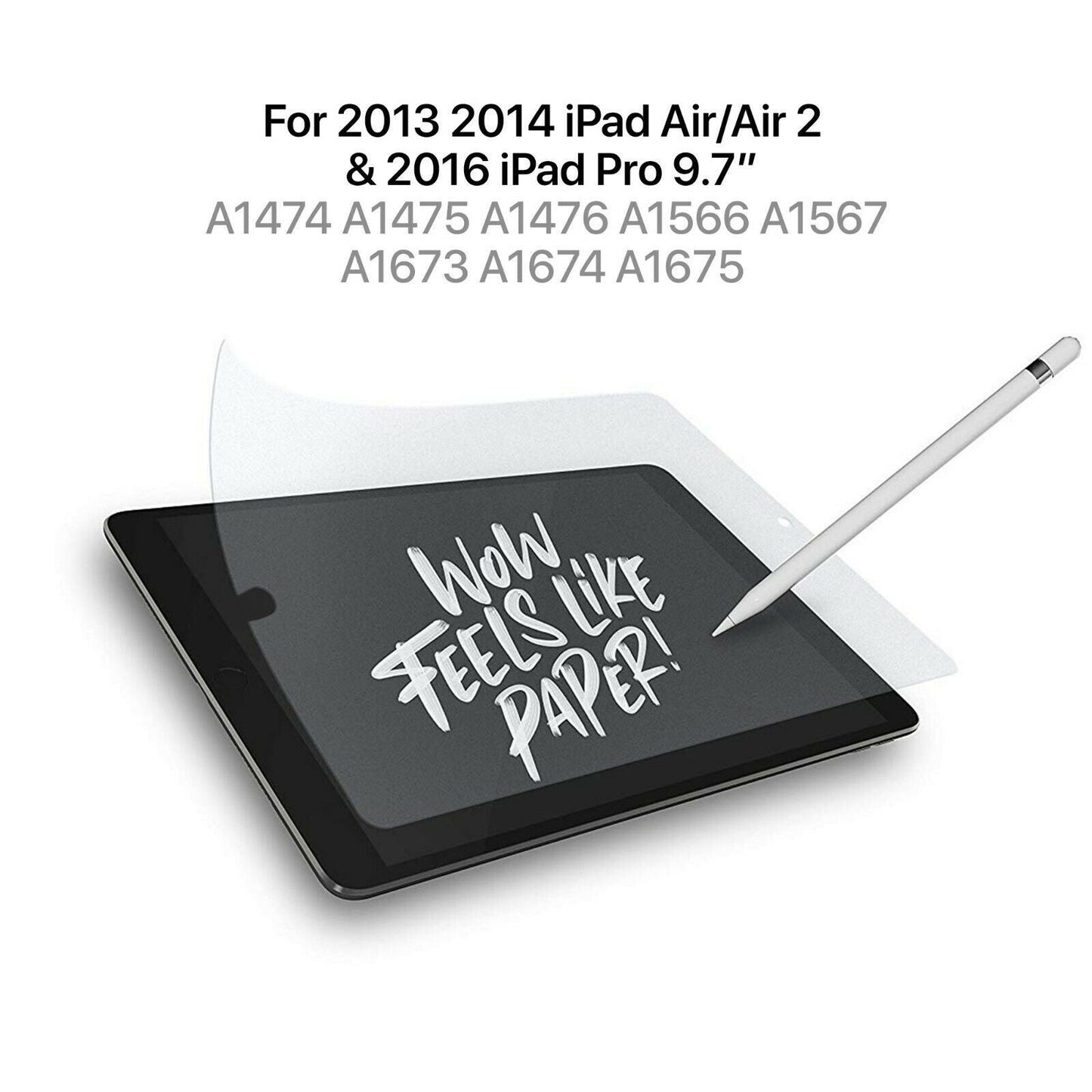 iPad Air1 2, iPad Pro 9.7, 2017/2018 9.7 Paper Feel Film Screen Protector