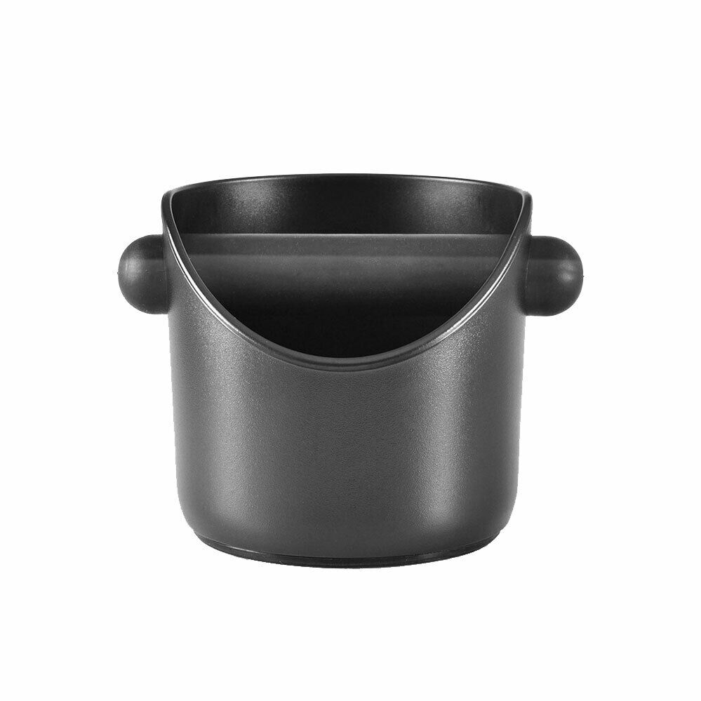 Coffee Knock Box Espresso Grinds Waste Container Tamper Bin Black
