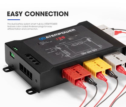 ATEM POWER Smart Hub Dual Battery System Fit DC to DC Chargers