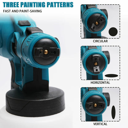 Cordless High Pressure Spray Gun Paint Sprayer Fits Makita 18V Battery