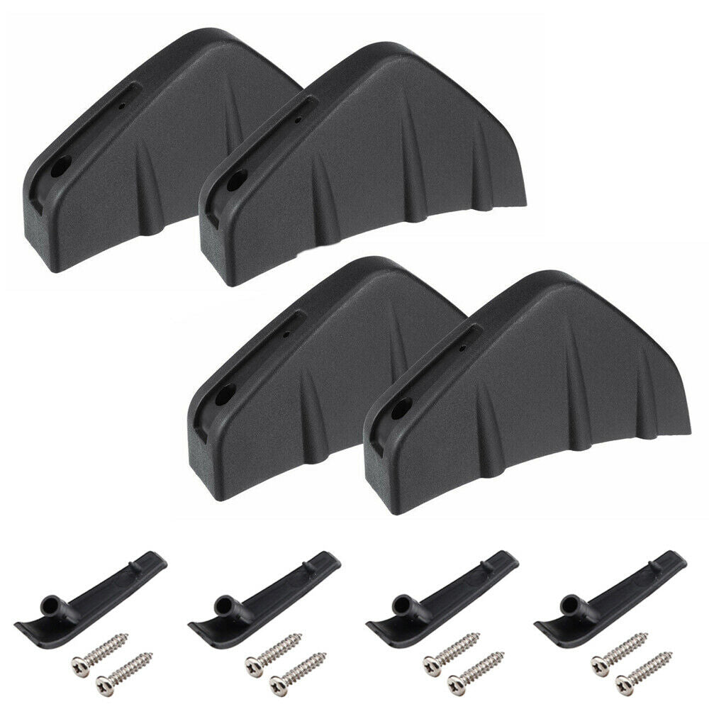 Universal Black Rear Bumper 4 Shark Fins Spoiler Wing Lip Diffuser Modified Kits - salelink.co.nz