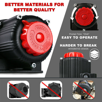 X-BULL 5000LBS/2268KGS Electric Winch Synthetic Rope Wireless Roof Rack UTV 12V