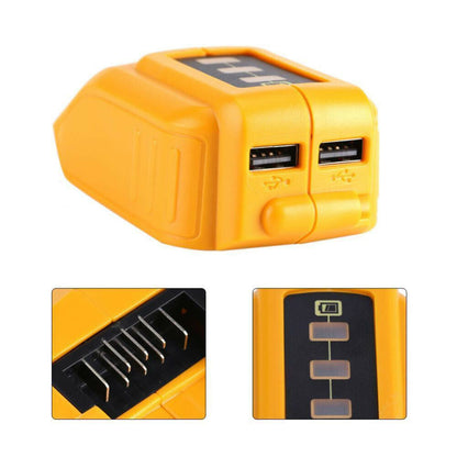 USB Phone Charger Adapter Li-ion Battery For Dewalt DCB090