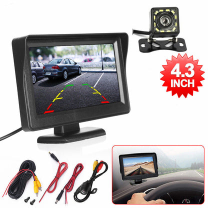 4.3" Monitor Car Reverse Camera Kit Rear View