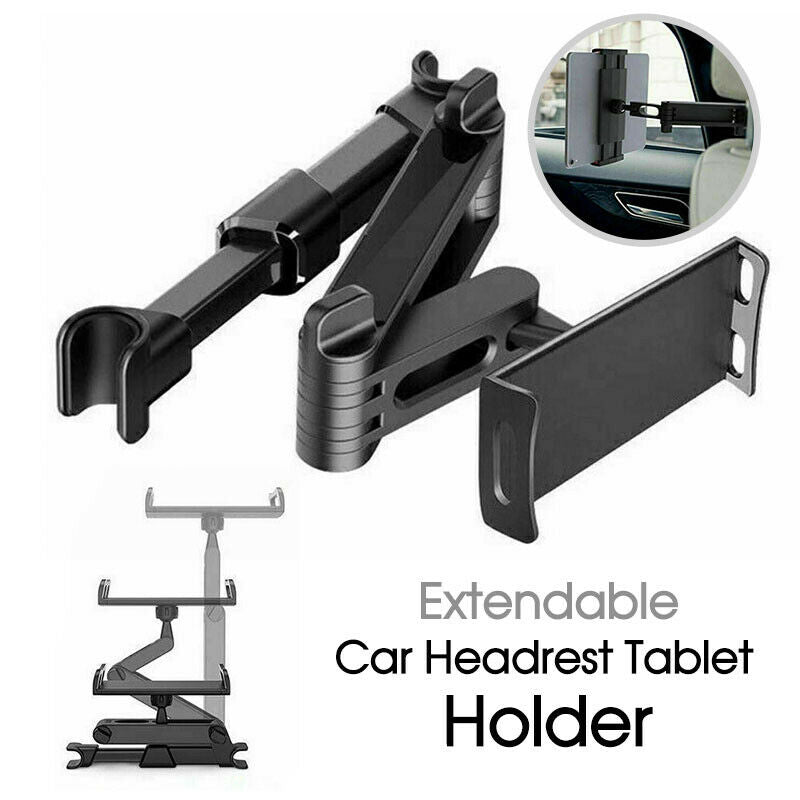 Extendable Car Back Seat Headrest Long Mount Universal Holder iPad Tablet Rotate