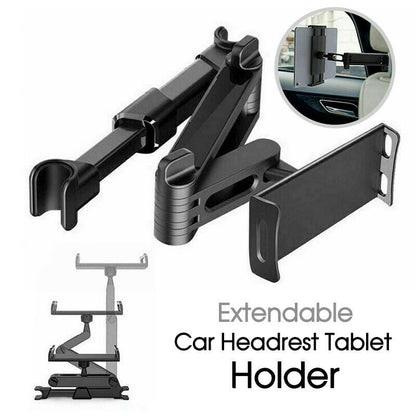 Extendable Car Back Seat Headrest Long Mount Universal Holder iPad Tablet Rotate