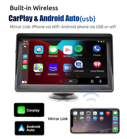7" Apple Carplay Car Stereo Radio Bluetooth Camera