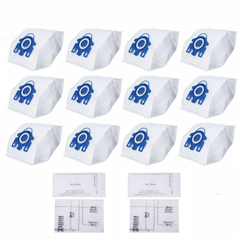 12 Vacuum Cleaner Bags for Miele 3D GN C2 C3 S2 S5 S8 S5211 S5210 S8310 - salelink.co.nz
