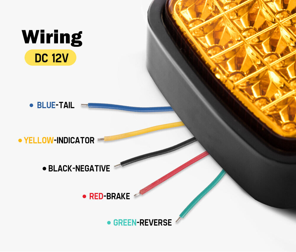 2x LED Tail Lights Stop Indicator Reverse 12V Ute Trailer Caravan Truck - salelink.co.nz