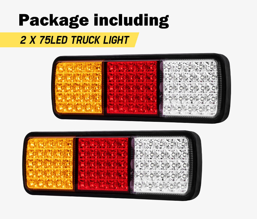 2x LED Tail Lights Stop Indicator Reverse 12V Ute Trailer Caravan Truck - salelink.co.nz