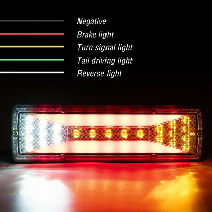 2x LED Trailer Lights Tail Lamp Stop Brake Dynamic Indicator 12V Taillight Pair - salelink.co.nz