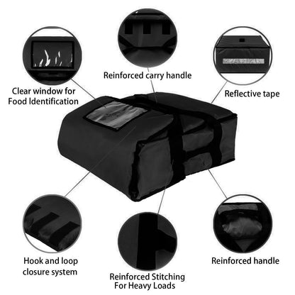 Pizza Bag Thermal Pizza Delivery Bags Insulated Commercial Food Delivery