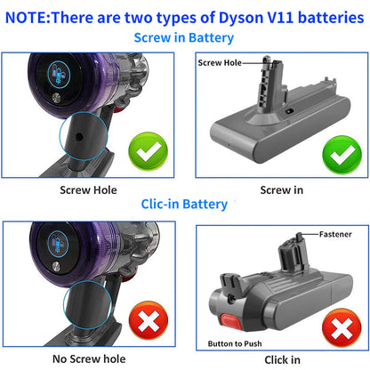 For Dyson V11 Battery SV14 Absolute Screw in Battery V11 Animal Motorhead