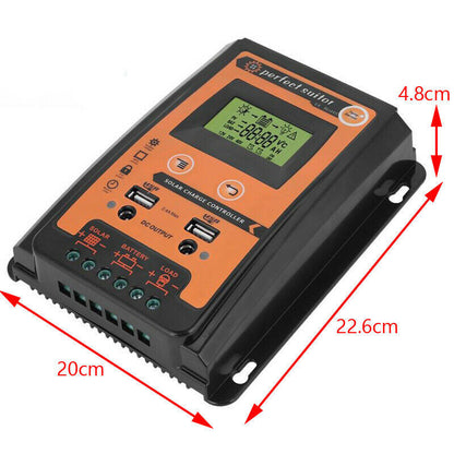 70A 12V 24V MPPT Solar Panel Charger Controller Battery Regulator