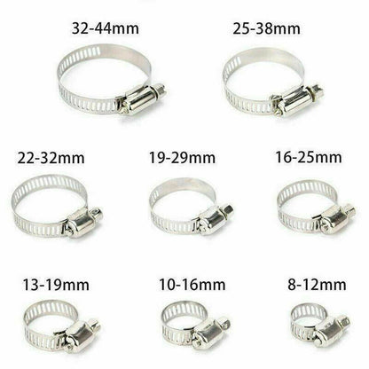 90PCS Hose Pipe Clamps Clips 8-32MM + Z Shaped Tool