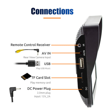 7" Apple Carplay Car Stereo Radio Bluetooth Camera