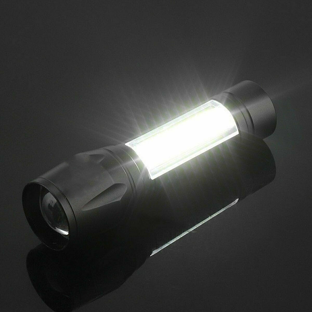 COB LED Mini Flashlight Torch Zoom - salelink.co.nz
